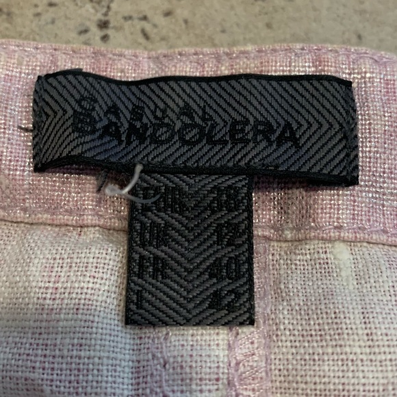 Casual Bandolera Pink Metallic Linen Zip Jacket - Size 10/12 - Picture 4 of 8